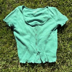 American Eagle Green Xc Button Shirt